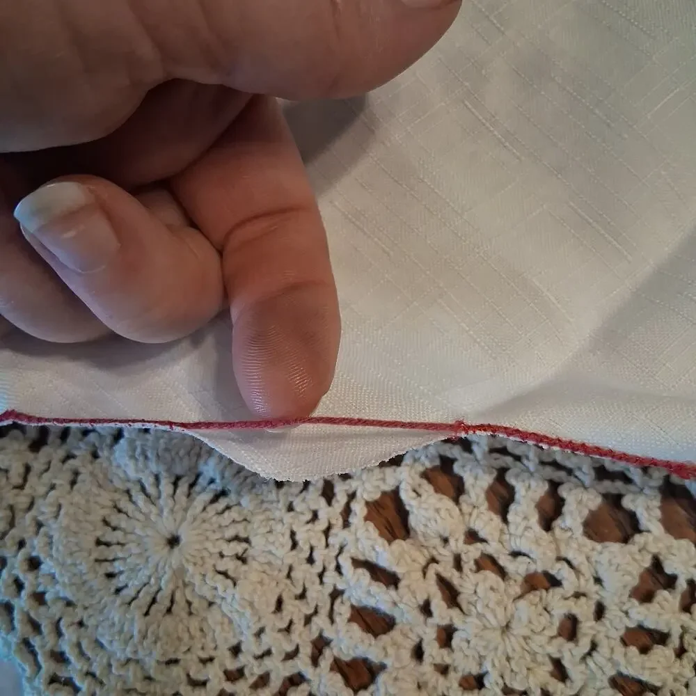 Vintage apple curtain valances 3 piece red white